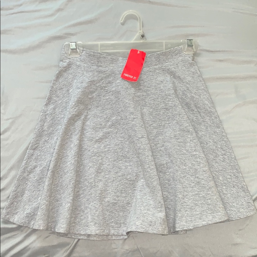 Short gray flare skirt
